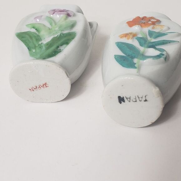 VINTAGE Japan Miniature Porcelain Vases Set of 2 Mommy Pot - Picture 3 of 8